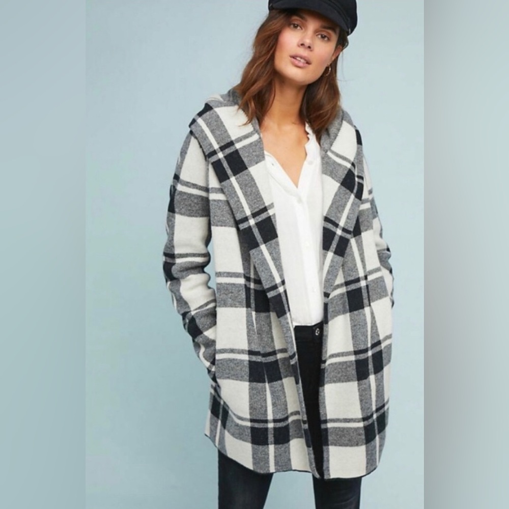 Anthropologie plaid sweater